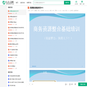 资源整合基础知识PPT